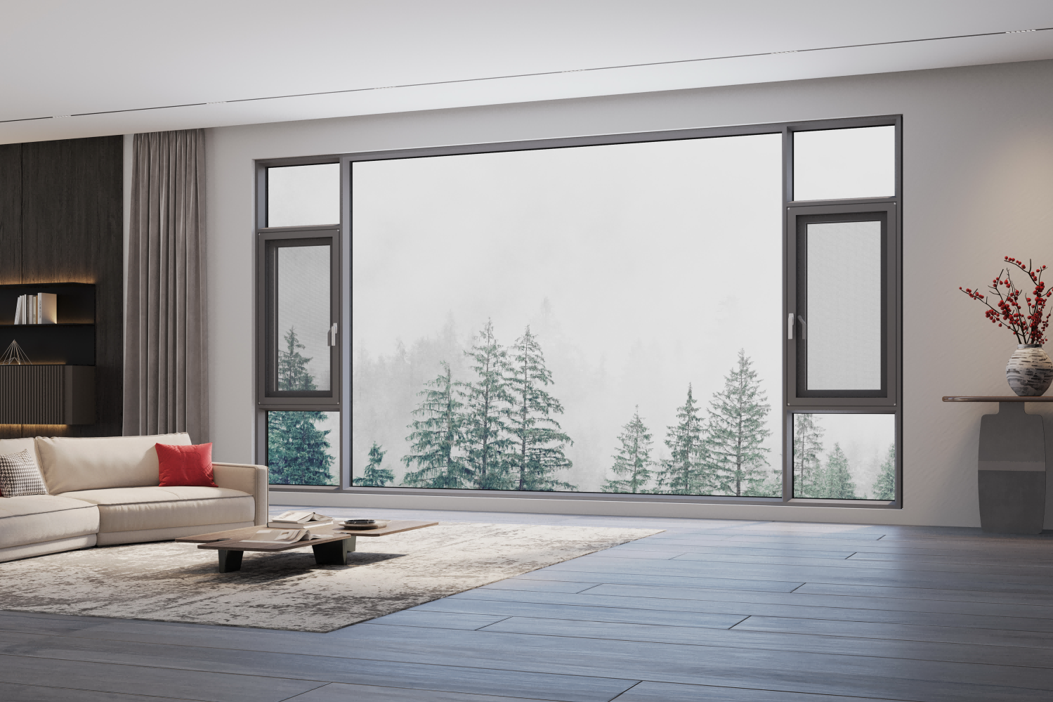 窗纱一体平开窗系列